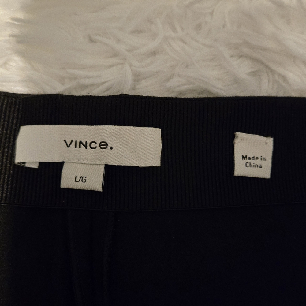 Vince Stitch-Front Seam Leggings Color Black Size L/G - Picture 13 of 16